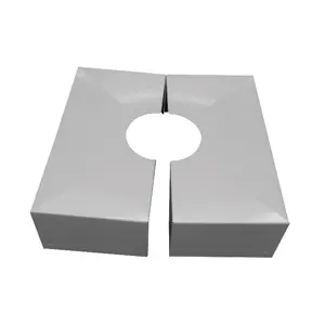 Cubierta para placa base para bandera 6-8 mt en aluminio blanco