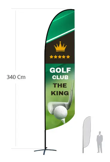 Bandera Pluma h 320 cm monofacciale