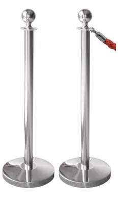 Poste señalizador plateados