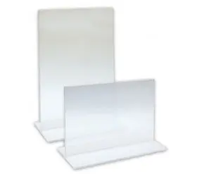 Infotasca 10x15 cm vertical  Expositor de plexiglás de banco por hojas A4