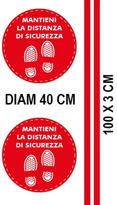 Kit adhesivo redondo rojo B