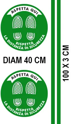 Kit de pegatinas redondas verdes