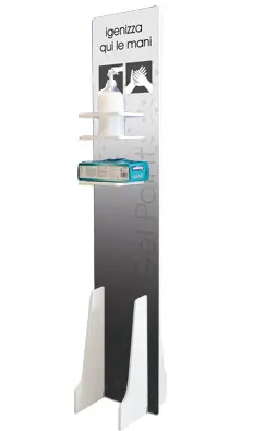 Porta dispensador gris plateado