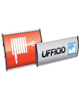 Delta 8x10 cm Placas de aluminio para la señalización interna de las oficinas