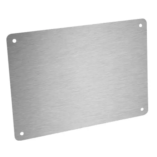 Placa de aluminio plateado 30x20 cm