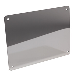 Placa en aluminio cromado