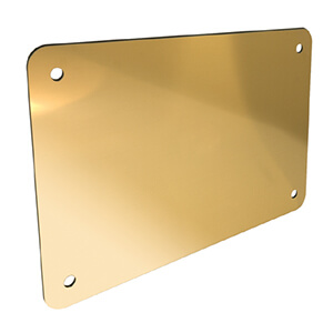 Placa de aluminio dorado