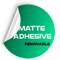 Adhesivo removible opaco