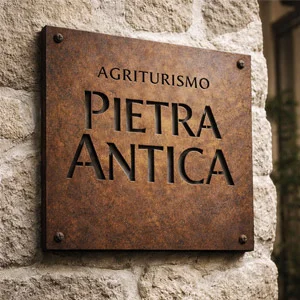 Letrero luminoso de acero Corten grueso