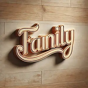 Letras, logotipos o formas 3d en madera o MDF de 10 mm.